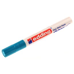 1 pcs - Edding Blue 2 - 4mm Medium Tip Paint Marker Pen for use with Glass, Metal, Plastic, Wood