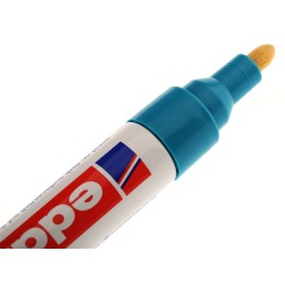 1 pcs - Edding Blue 2 - 4mm Medium Tip Paint Marker Pen for use with Glass, Metal, Plastic, Wood