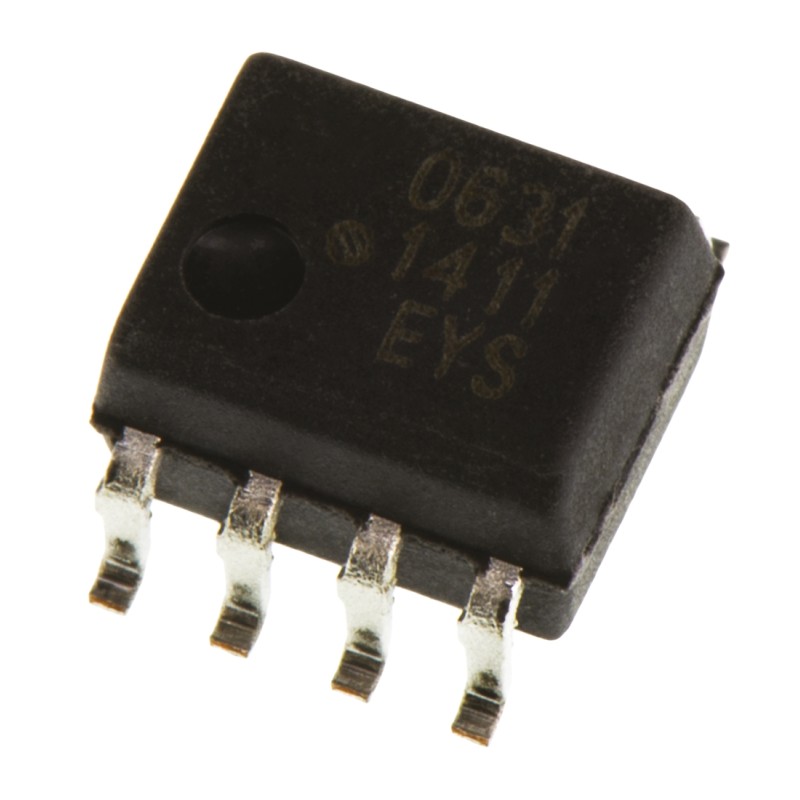 5 pcs - Broadcom, HCPL-0631-000E DC Input Transistor Output Dual Optocoupler, Surface Mount, 8-Pin SOIC