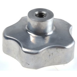 1 pcs - RS PRO Silver Multiple Lobes Clamping Knob, M6, Threaded Through Hole