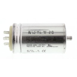 1 pcs - KEMET 20μF Polypropylene Capacitor PP 500V ac ±5% Tolerance Chassis Mount C87 Series
