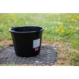 1 pcs - 14L Plastic Black Bucket With Handle