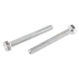 1 Bag of 25 - Zinc Plated Steel Hex, Hex Bolt, M8 x 65mm