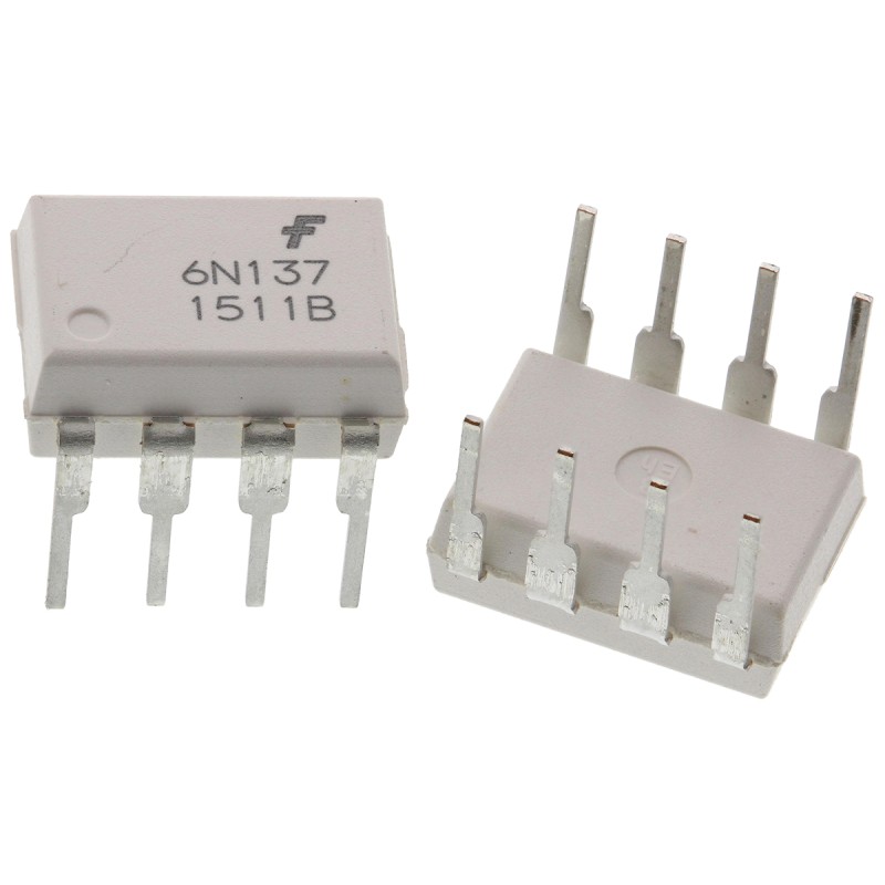 10 pcs - onsemi, 6N137M DC Input Logic Gate Output Optocoupler, Through Hole, 8-Pin MDIP