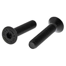 1 Bag of 25 - RS PRO Black, Self-Colour Steel Hex Socket Countersunk Screw, DIN 7991, M8 x 40mm