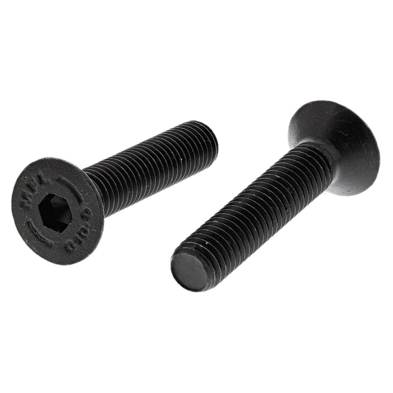 1 Bag of 25 - RS PRO Black, Self-Colour Steel Hex Socket Countersunk Screw, DIN 7991, M8 x 40mm