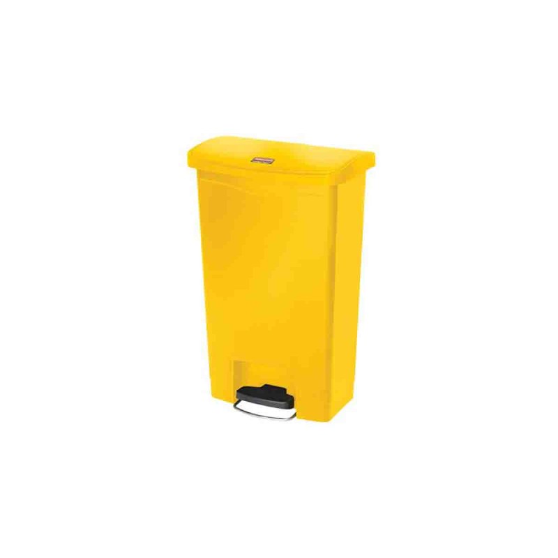 1 pcs - Rubbermaid Commercial Products Slim Jim 50L Yellow Pedal Waste Bin