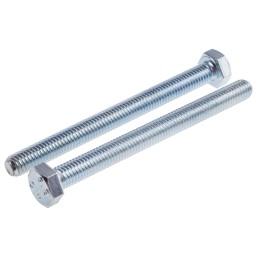 1 Bag of 25 - Zinc Plated Steel Hex, Hex Bolt, M8 x 90mm