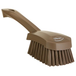 1 pcs - Vikan Hard Bristle Brown Scrubbing Brush, 36mm bristle length, PET bristle material