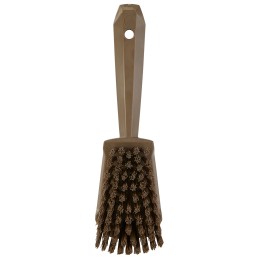 1 pcs - Vikan Hard Bristle Brown Scrubbing Brush, 36mm bristle length, PET bristle material