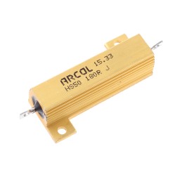 1 pcs - Arcol, 180Ω 50W Wire Wound Chassis Mount Resistor HS50 180R J ±5%