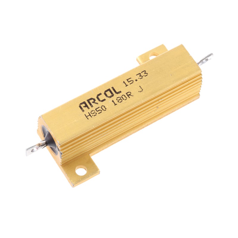 1 pcs - Arcol, 180Ω 50W Wire Wound Chassis Mount Resistor HS50 180R J ±5%