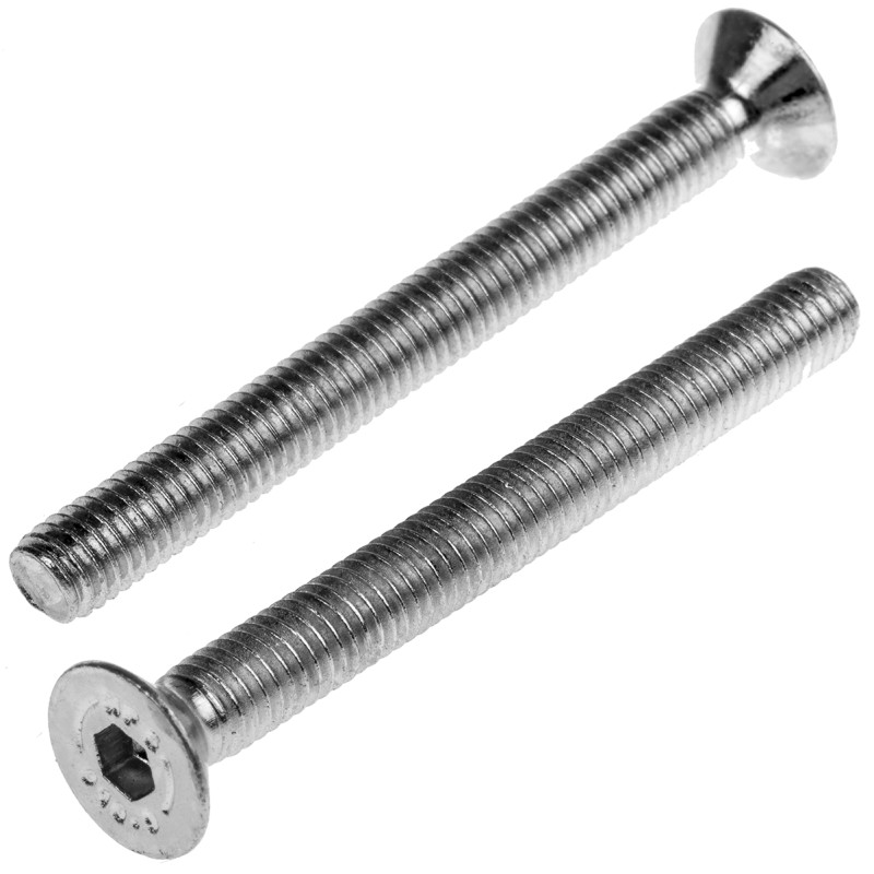 1 Bag of 25 - RS PRO Bright Zinc Plated Steel Hex Socket Countersunk Screw, DIN 7991, M6 x 60mm