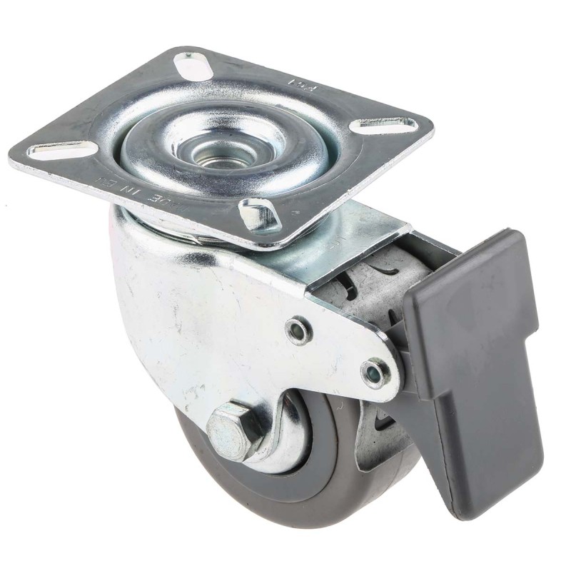 1 pcs - Tente Braked Swivel Castor Wheel, 55kg Capacity, 50mm Wheel