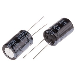 10 pcs - RS PRO 2200μF Aluminium Electrolytic Capacitor 16V dc, Radial, Through Hole