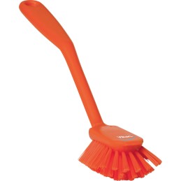 1 pcs - Vikan Medium Bristle Orange Scrubbing Brush, 23mm bristle length, PET bristle material