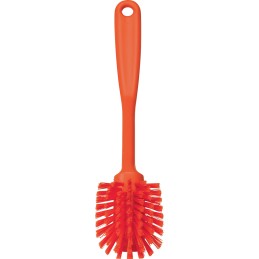 1 pcs - Vikan Medium Bristle Orange Scrubbing Brush, 23mm bristle length, PET bristle material