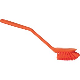 1 pcs - Vikan Medium Bristle Orange Scrubbing Brush, 23mm bristle length, PET bristle material