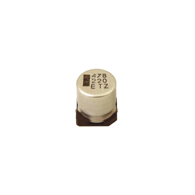 10 pcs - Rubycon 220μF Aluminium Electrolytic Capacitor 6.3V dc, Surface Mount - 6.3TZV220M6.3X8