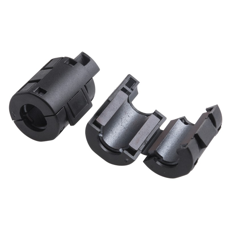 2 pcs - RS PRO Openable Ferrite Clamp, 14 Dia. x 22mm, For Computer Peripherals, Digital TV, Internal & External Power Cables,