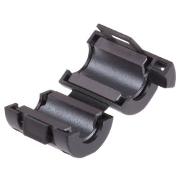 2 pcs - RS PRO Openable Ferrite Clamp, 14 Dia. x 22mm, For Computer Peripherals, Digital TV, Internal & External Power Cables,
