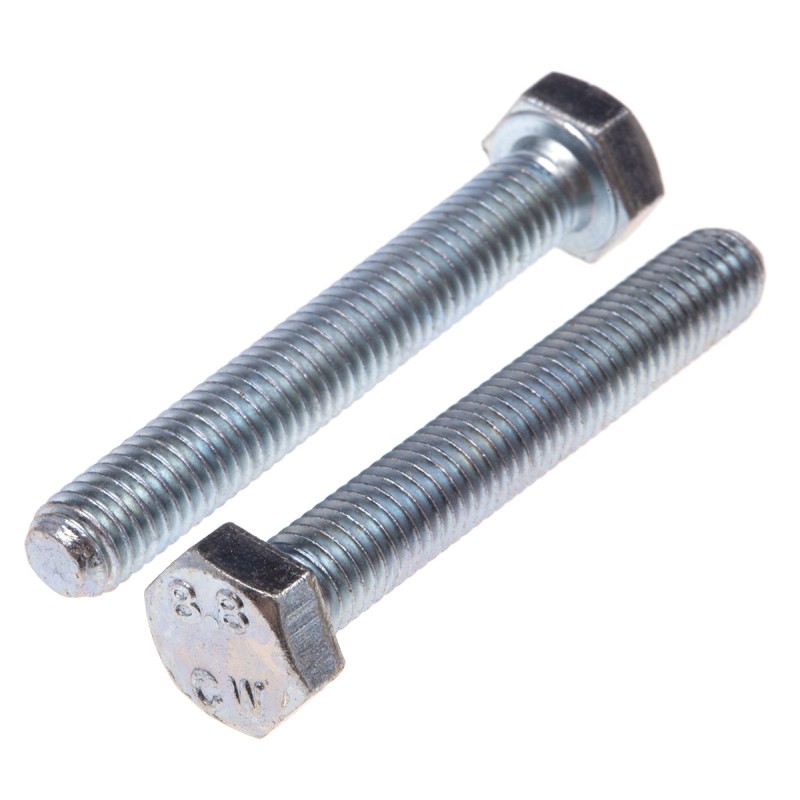 1 Bag of 25 - Zinc Plated Steel Hex, Hex Bolt, M8 x 60mm