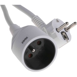 1 pcs - RS PRO 5m 1 Socket Type E - French Extension Lead, 230 V ac