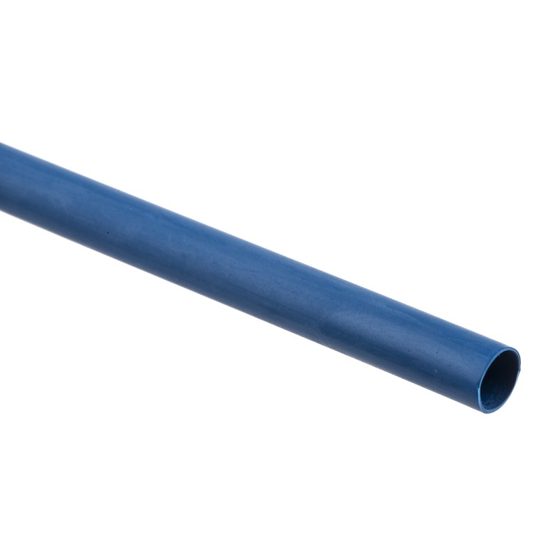 1 Bag of 1 - RS PRO Halogen Free Heat Shrink Tubing, Blue 6.4mm Sleeve Dia. x 1.2m Length 2:1 Ratio