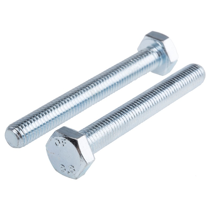 1 Bag of 25 - Zinc Plated Steel Hex, Hex Bolt, M10 x 80mm