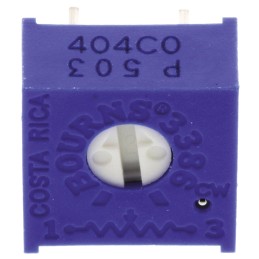 1 pcs - 50kΩ, Through Hole Trimmer Potentiometer 0.5W Top Adjust Bourns, 3386