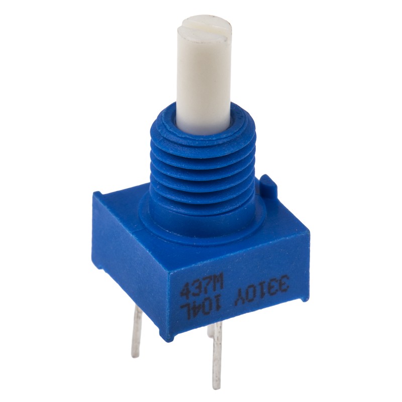 1 pcs - Bourns 100kΩ Rotary Potentiometer 1-Gang, Panel Mount (Through Hole), 3310Y-001-104L