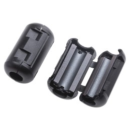 2 pcs - RS PRO Openable Ferrite Clamp, 21 Dia. x 39mm, For Computer Peripherals, Digital TV, Internal & External Power Cables,