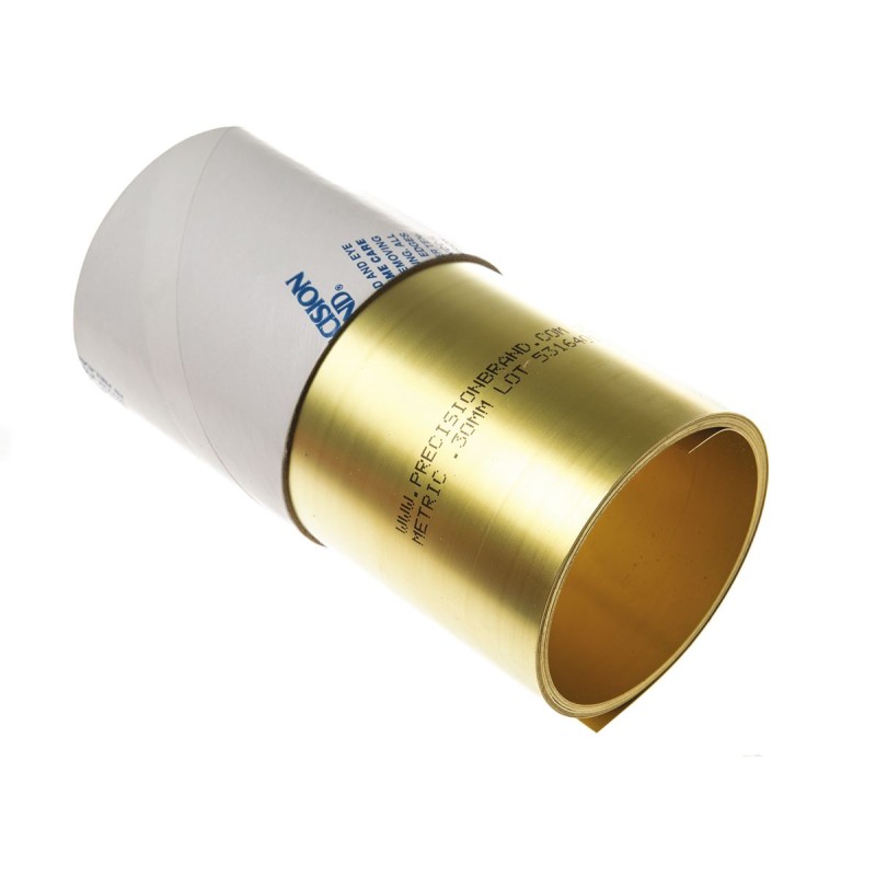 1 pcs - Brass Shim, 2.5m x 150mm x 0.3mm