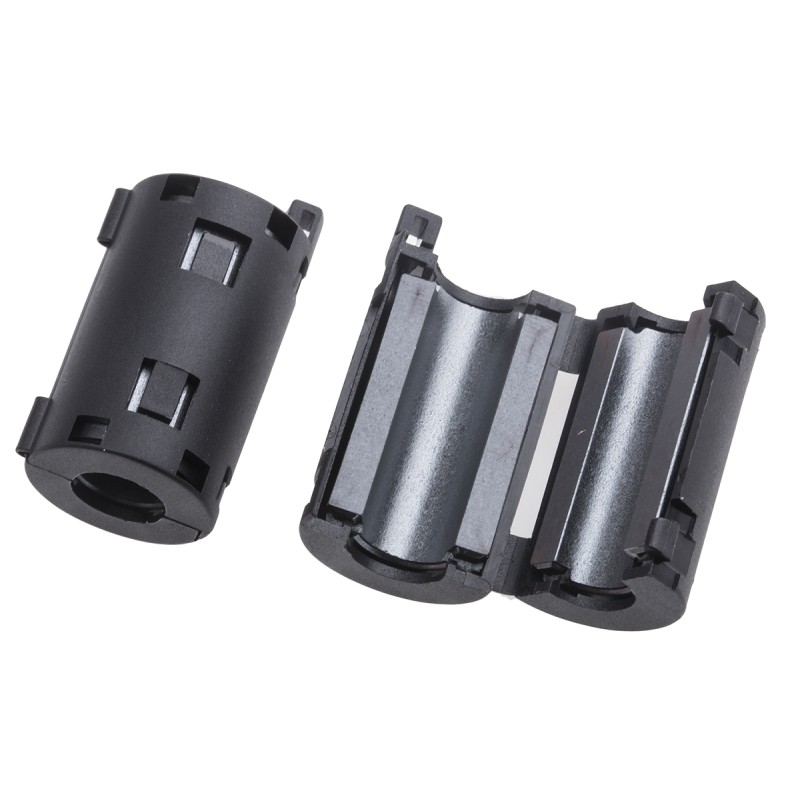 2 pcs - RS PRO Openable Ferrite Clamp, 21 Dia. x 36mm, For Computer Peripherals, Digital TV, Internal & External Power Cables,