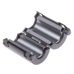 2 pcs - RS PRO Openable Ferrite Clamp, 21 Dia. x 36mm, For Computer Peripherals, Digital TV, Internal & External Power Cables,