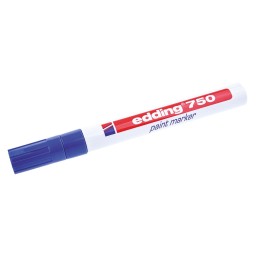 1 pcs - Edding Blue 2 - 4mm Medium Tip Paint Marker Pen for use with Glass, Metal, Plastic, Wood