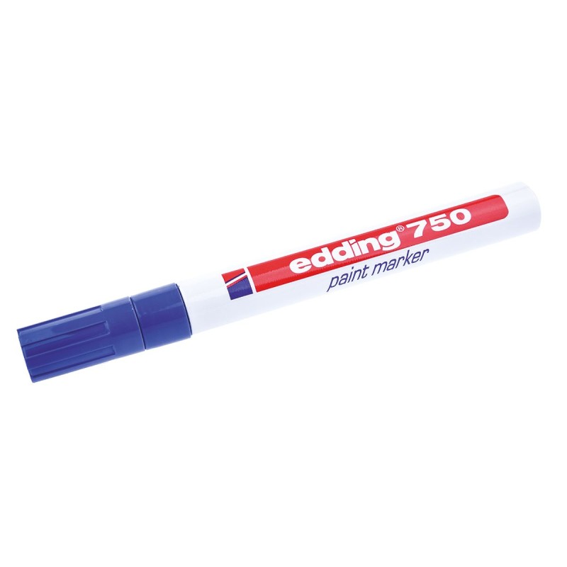 1 pcs - Edding Blue 2 - 4mm Medium Tip Paint Marker Pen for use with Glass, Metal, Plastic, Wood