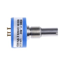 1 pcs - Bourns 5kΩ Rotary Potentiometer Continuous-Turns 1-Gang Panel Mount, 6639S-1-502