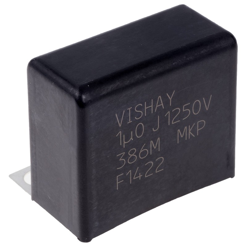1 pcs - Vishay MKP386M Polypropylene Film Capacitor, 1.25kV dc, ±5%, 1μF, Screw Mount