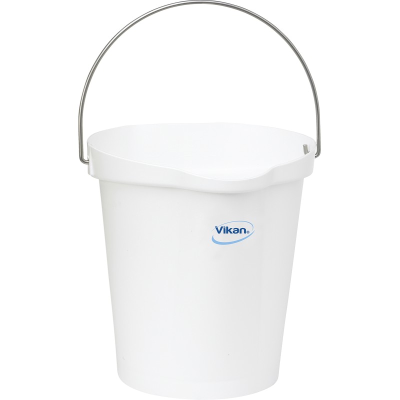 1 pcs - 12L Plastic White Bucket With Handle