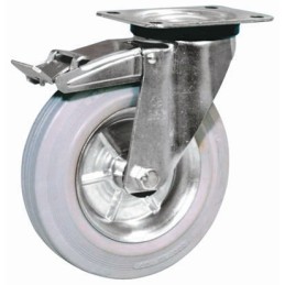 1 pcs - LAG Braked Swivel Castor Wheel, 80kg Capacity, 100mm Wheel