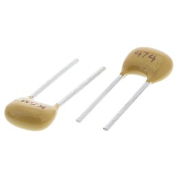 10 pcs - KEMET 470nF Multilayer Ceramic Capacitor MLCC, 50V dc V, ±20% , Through Hole