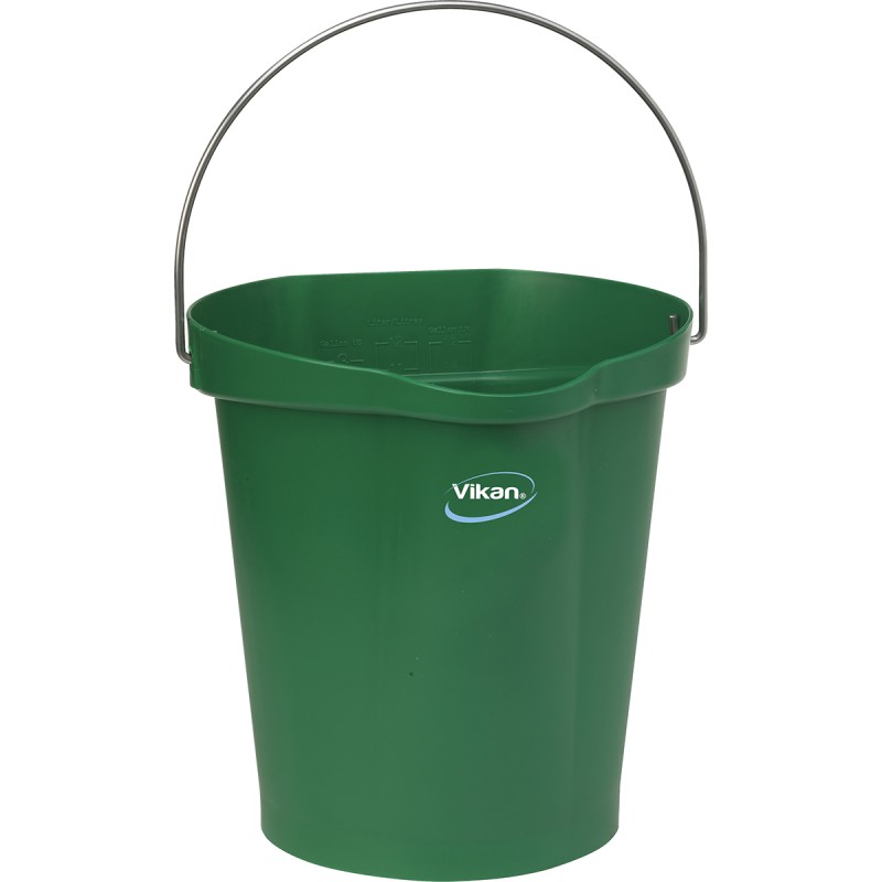 1 pcs - 12L Plastic Green Bucket With Handle