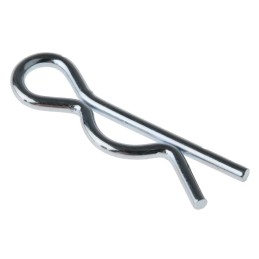 1 Bag of 25 - RS PRO 33mm Bright Zinc Plated Steel Retaining Clip, 9.5mm Diameter