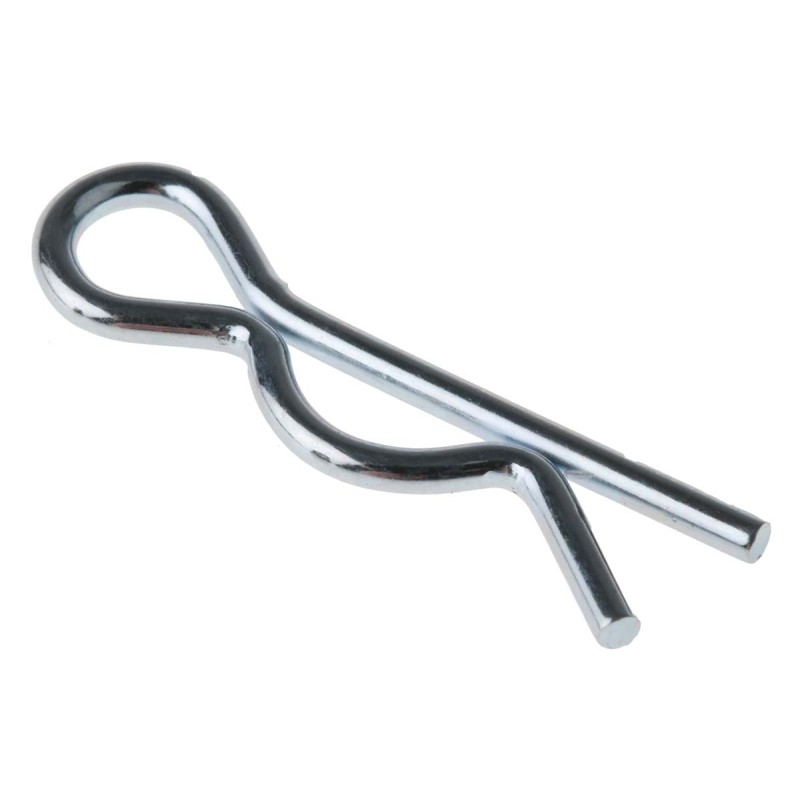 1 Bag of 25 - RS PRO 33mm Bright Zinc Plated Steel Retaining Clip, 9.5mm Diameter