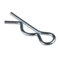 1 Bag of 25 - RS PRO 33mm Bright Zinc Plated Steel Retaining Clip, 9.5mm Diameter