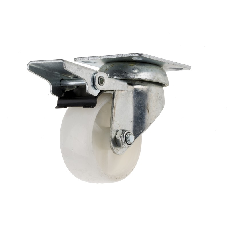 1 pcs - RS PRO Braked Swivel Castor Wheel, 50kg Capacity, 50mm Wheel