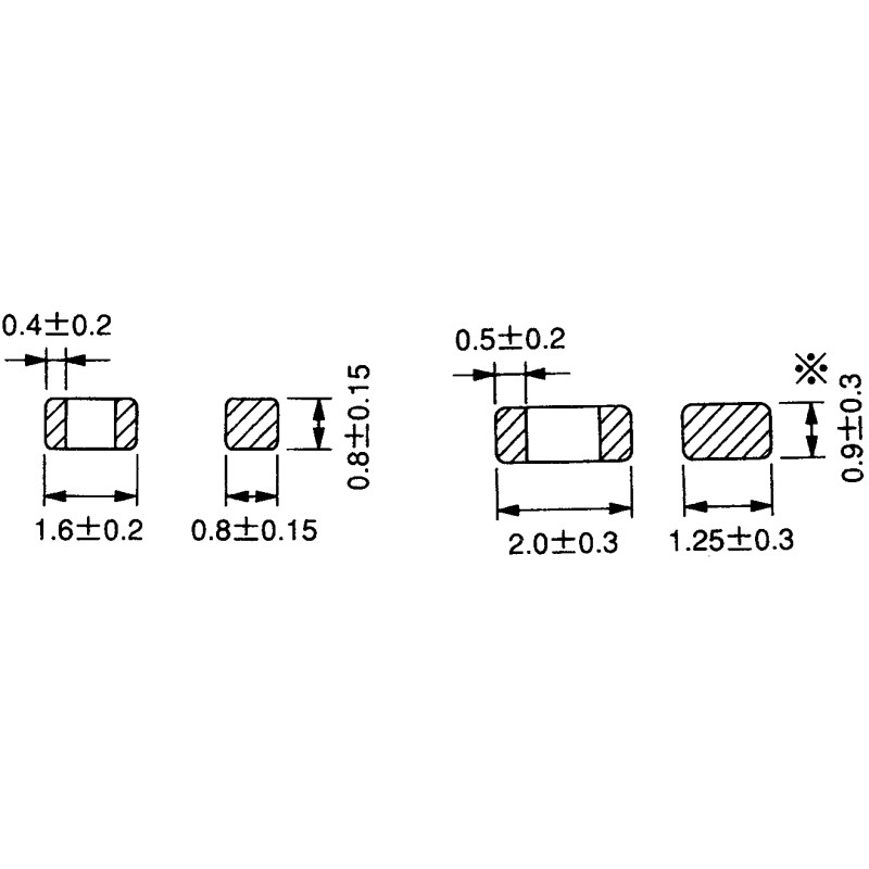 20 pcs - Murata Ferrite Bead (Chip Ferrite Bead), 2 x 1.25 x 1.25mm (0805 (2012M)), 2250Ω impedance at 100 MHz