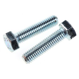 1 Bag of 25 - Zinc Plated Steel Hex, Hex Bolt, M8 x 100mm