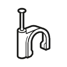 1 Box of 100 - Legrand Grey Cable Clip, 7mm Max. Bundle